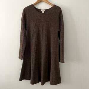 Sundance Woodland Hills Lambswool Sweater Dress Medium Cable Knit  A-line